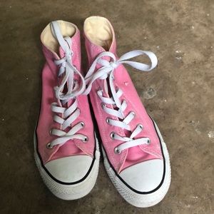 Light Pink High Top Converse